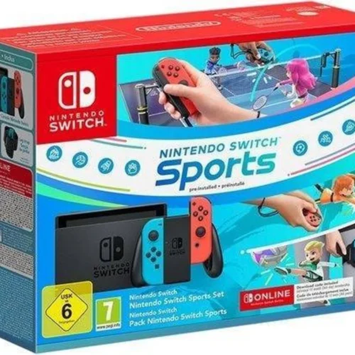 Consola Nintendo Switch 1.1 + Jogo Nintendo Switch Sports (Código de Descarga na Caixa) + 12 Meses NSO