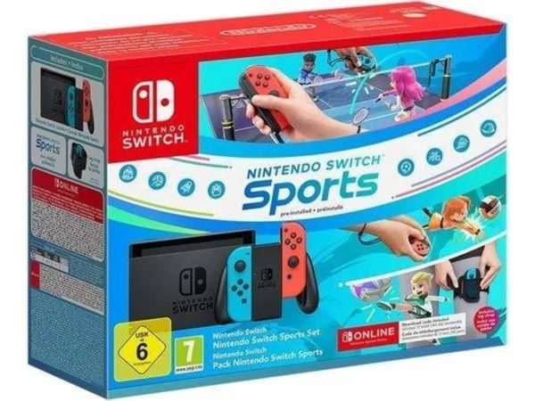 Consola Nintendo Switch 1.1 + Jogo Nintendo Switch Sports (Código de Descarga na Caixa) + 12 Meses NSO